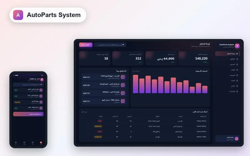 AutoParts System — إدارة قطع غيار السيارات