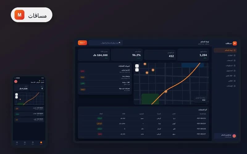 مسافات — نظام إدارة شركات الشحن مع تكامل JNT